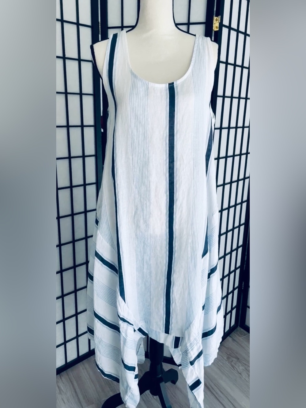 NWT Italian Linen Sleeveless Dress